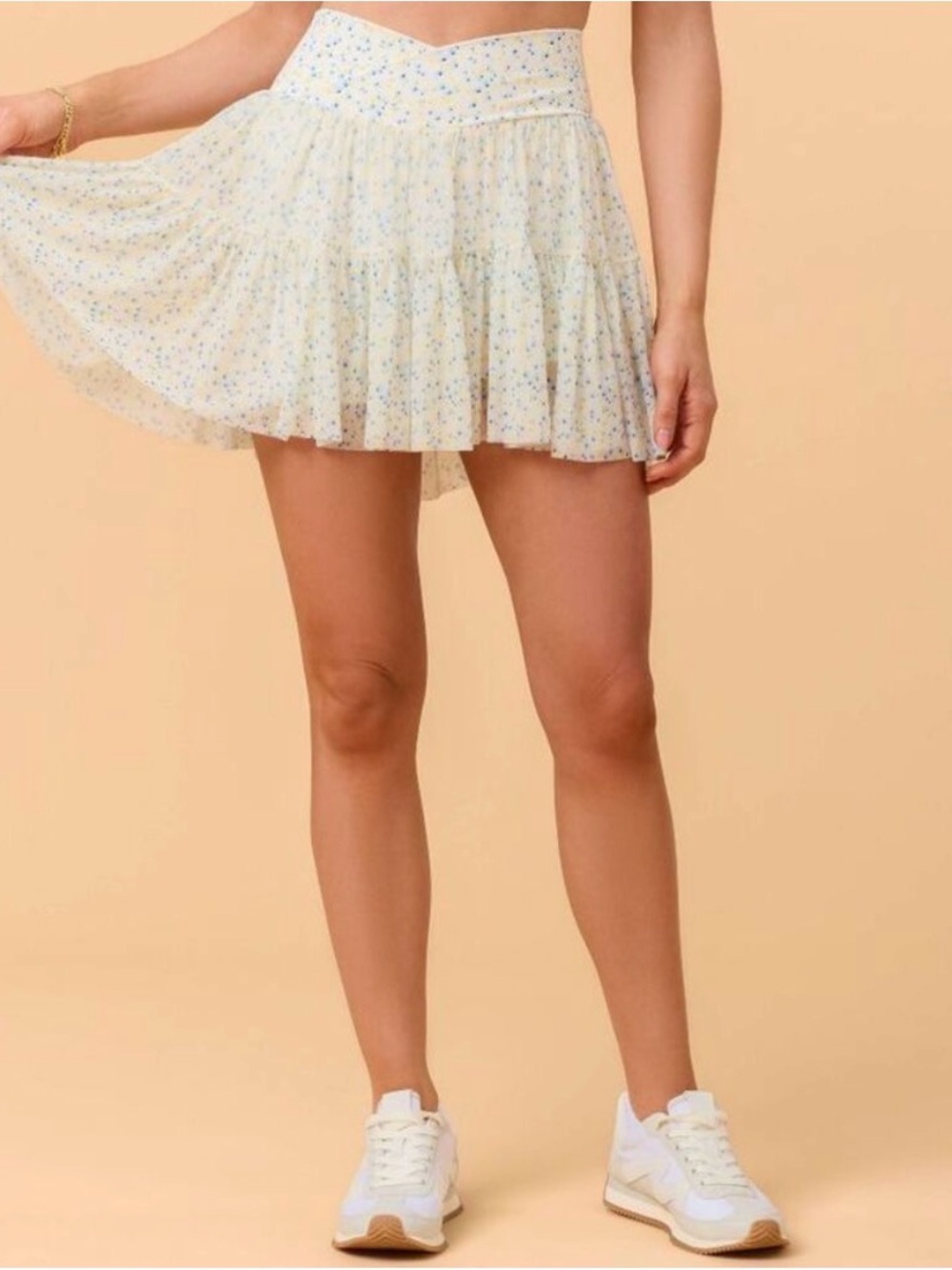 NWT! Blogilates Viral Taylor Swift Popflex Ballerina Skirt Skort White Floral XS